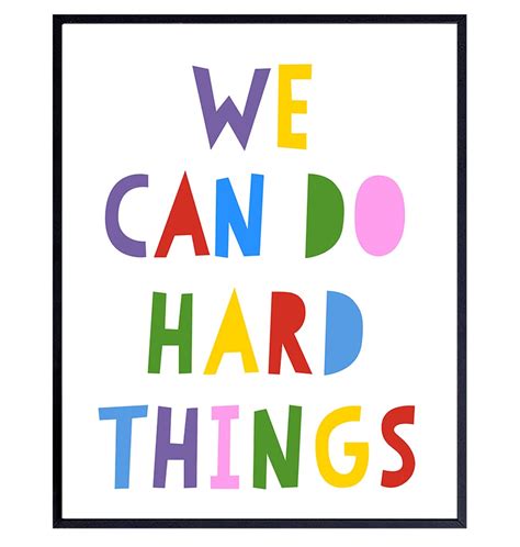 Mua We Can Do Hard Things Sign Motivational Posters For Kids 8x10