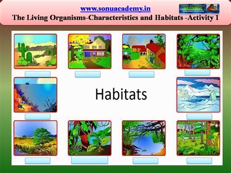 Sonu Academy The Living Organisms Characteristics And Habitats