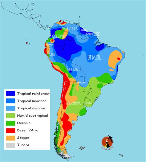 Is South America Tropical Pedal Chile