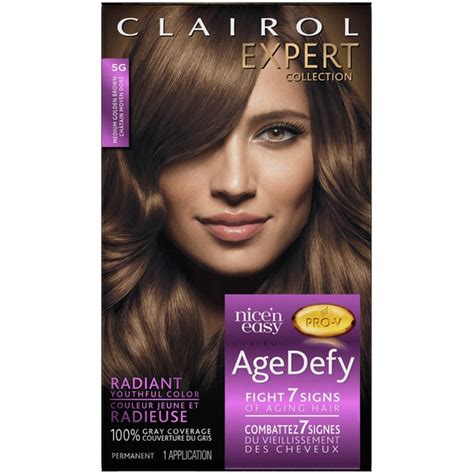 Clairol Age Defy Expert Collection Medium Golden Brown Permanent Hair Color Kit Female Hair