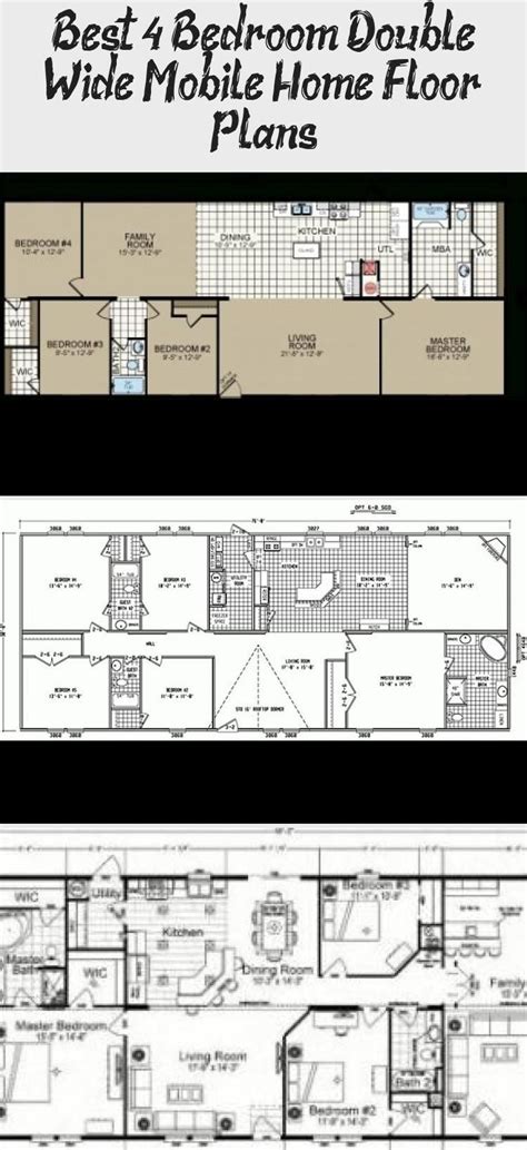 28 Double Wide Floor Plans 4 Bedroom Top Rated New Home Floor Plans