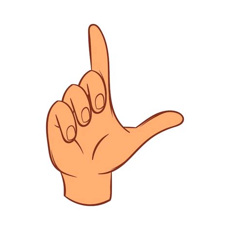 Icono de gestos de mano de pantalla táctil en estilo de dibujos