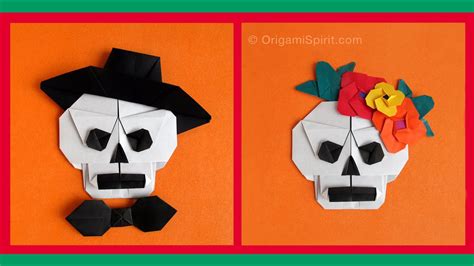 How To Fold A Halloween Origami Sugar Skull Calavera En Origami