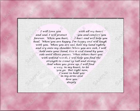 Items Similar To Baby Girl T Daughter Love Poem 8 X 10 Instant