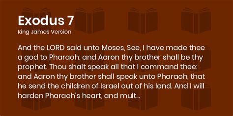 exodus 7 kjv and the lord said unto moses see i have made thee a god to pharaoh and aaron