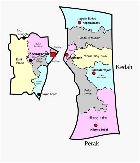 Peta Daerah Di Pulau Pinang Imagesee