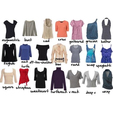 Online Sellers Names Of 45 Styles Of Womens Tops Cheat Sheet Big