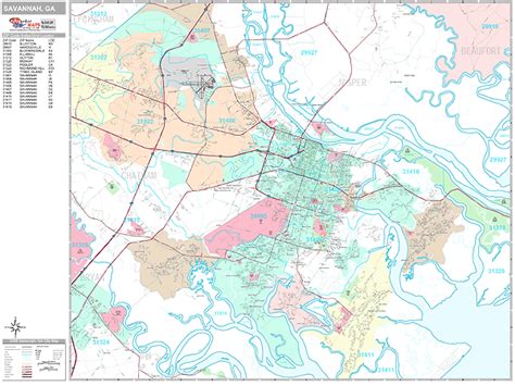 33 Savannah Zip Code Map Maps Database Source