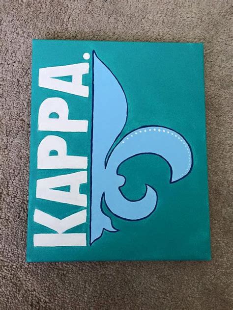 Kappa Kappa Gamma Fluer De Lis Canvas Kappa Kappa Gamma Canvas Kappa