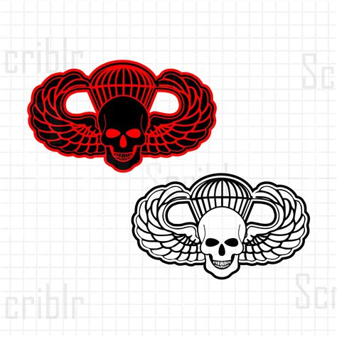 Us Army Airborne Skull Wings Vector Svg  Png Etsy In 2022