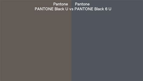 Pantone Black U Vs Pantone Black 6 U Side By Side Comparison