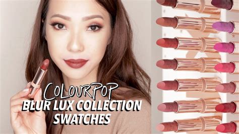 Colourpop Blur Lux Lipstick Swatches Youtube