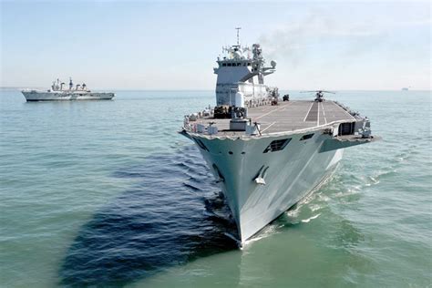 Hms Qe2 Floats For The First Time As Outgoing Carrier Illustrious