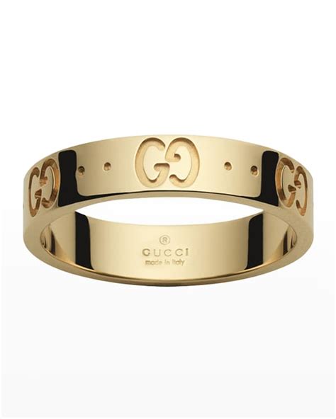 Gucci 18k Yellow Gold 13mm Gg Running Ring Neiman Marcus