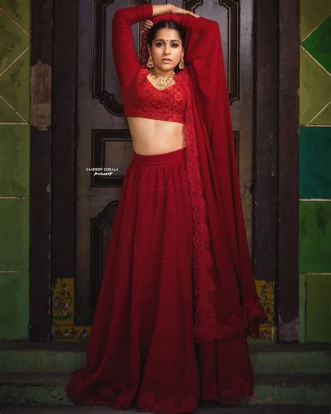 Rashmi Gautam Looks Ravishing In A Red Chikankari Lehenga By Varahi
