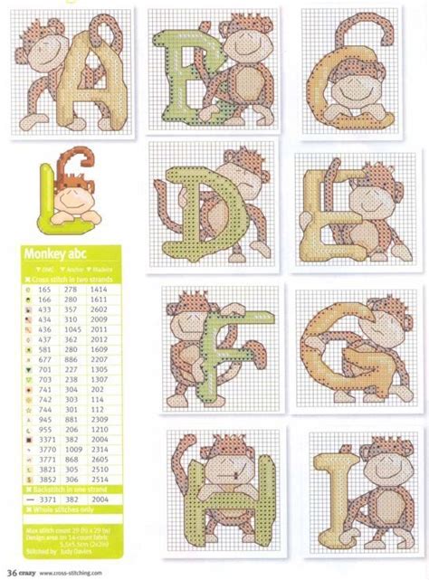 What is a cross stitch alphabet pattern? monogramas macacos | Cross stitch fonts, Cross stitch ...