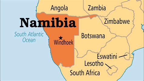 Namibia On World Map 1 346 Namibia Map Vectors Royalty Free Vector