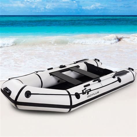 Goplus 4 Person 10ft Inflatable Dinghy Boat Fishing Tender Rafting