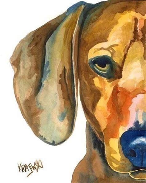 Dachshund Dog Art Print Of Original Watercolor Painting 8x10 Etsy