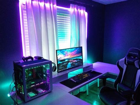Best Diy Computer Desk Ideas For Home Office ☼ Via Unscripted360 Gaming Room Setup Quarto