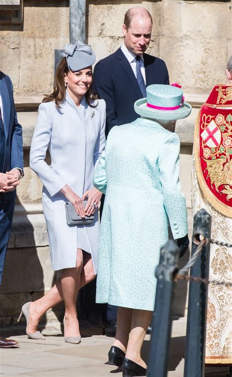 Kate Middleton Blue Coat On Easter 2019 Popsugar Fashion Photo 42