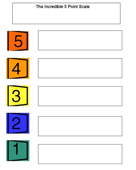 The Incredible 5 Point Scale Free Printables Printable Templates