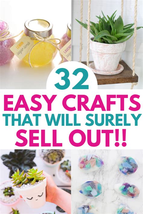 32 Easy Crafts To Sell For Extra Cash Profitable Crafts Easy Crafts