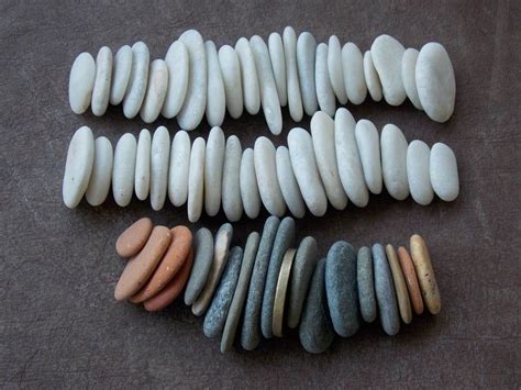 60 Smooth Flat Rock Pebbles For Pebble Art And Crafts Etsy Pebble