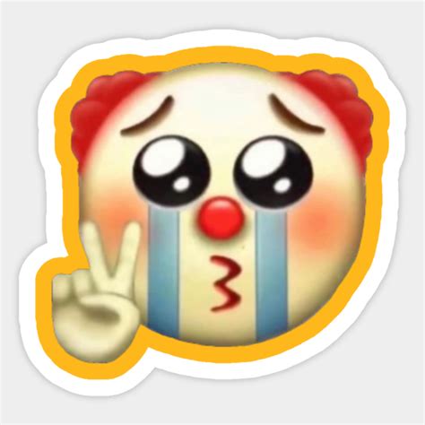 Sad Clown Clown Emoji Sticker Teepublic