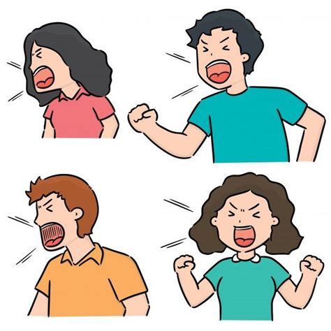 Vector Set Of Shouting People In 2020 Girl Sketch Man Illustration