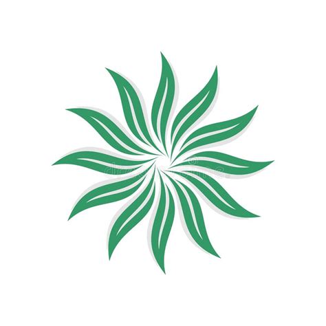 Abstract Green Circle Flower Logo Template Illustration Design Vector