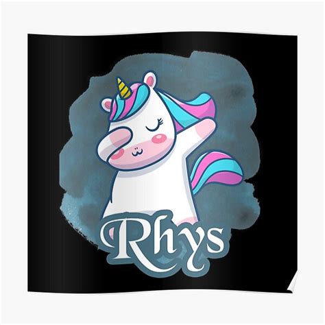Custom Rhys Name Rhys Name Poster For Sale By Mooninspiration Redbubble