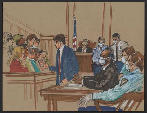 10 Rare Courtroom Sketches From Most Infamous Trials Where No Cameras