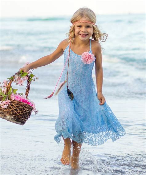 Mia Belle Baby Blue Floral Lace Maxi Dress Toddler And Girls Zulily