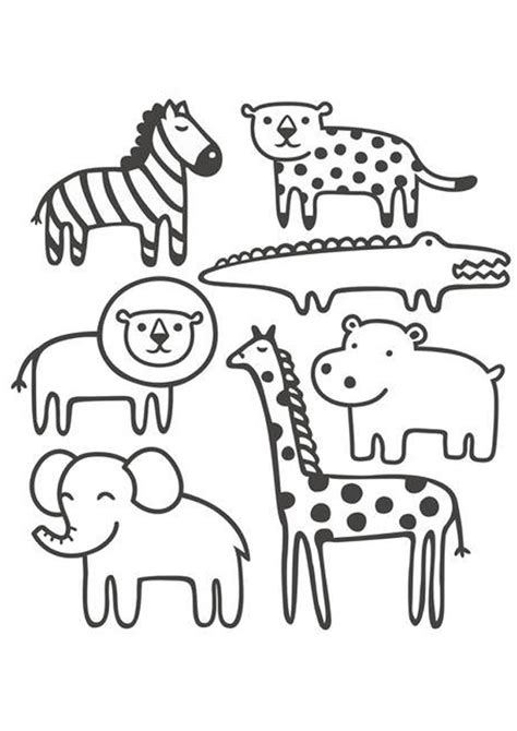 Coloring Pages Little Safari Animals Coloring Pages
