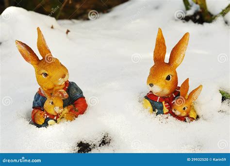 Easter Stock Photo Image Of Easter Bunny Snow Timing 29932520