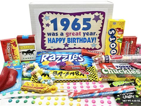 Buy Retro Candy Yum 1965 58th Birthday T Box Nostalgic Retro Candy