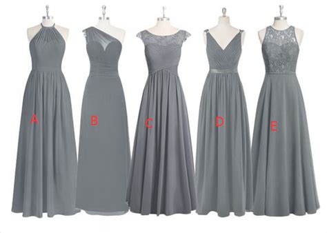 As with the dresses, you can choose to go as uniform or unique as you like for your bridesmaids' hair. Grey Lace Bridesmaid Dresses,Mismatched Bridesmaid Dress,Custom Long Bridesmaid Dresses With ...