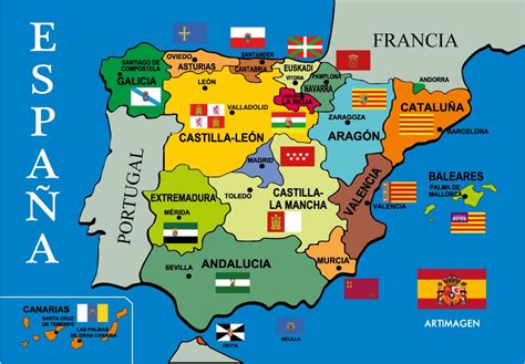 Información E Imágenes Con Mapas De España Político Y Físico