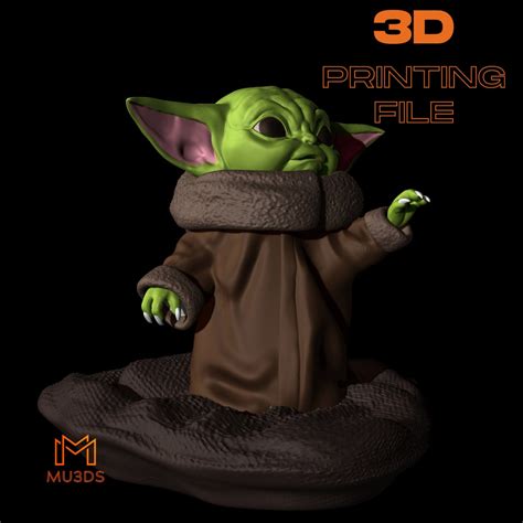 Baby Yoda Pack 3d Digital Model Stl 3d Model File Star Wars Etsy