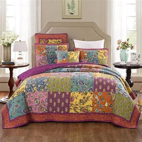 On the off chance that the most important thing about resting would be a comforter. Hand Made King Size Quilt, Patchwork Quilt Set with ...