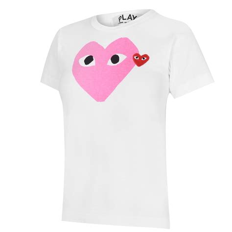 Comme Des Garcons Play Heart Logo T Shirt Women Regular Fit T
