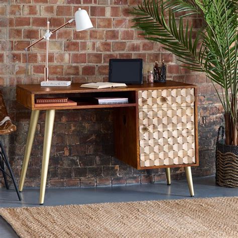 Maybe you would like to learn more about one of these? Edison Designer Wood Desk With GOLD LEGS