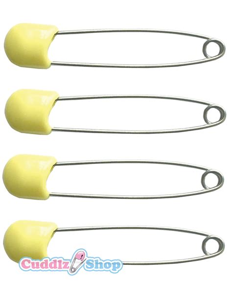 Cuddlz 80mm Extra Large Flathead Nappy Diaper Pin Pack Of 4 Pins Over