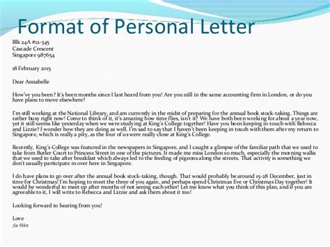 write  personal letter