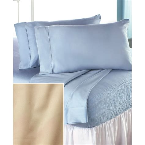 Cooling Dupont Bed Tite Sheet Sets Choice Of Fawn Light Blue Or Sage
