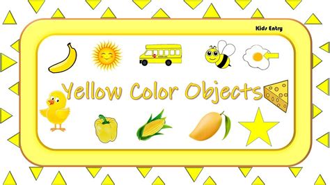Yellow Color Objects Learn Color Things That Are In Yellow Color