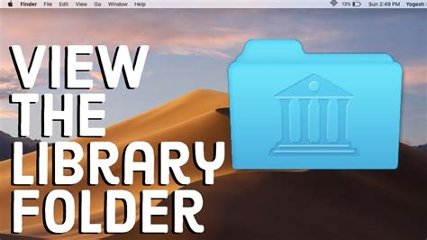 How To Show To ~library Folder In Macos Youtube