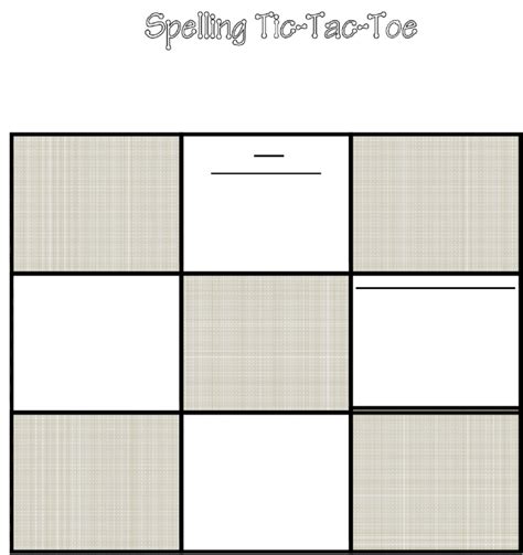 Tic Tac Toe Template Word - Sample Design Templates