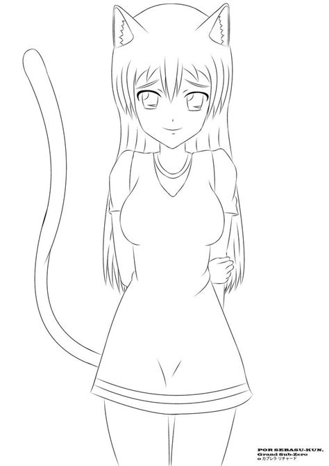 🥇 🥇 Dibujo De Chica Anime Kawaii Para Imprimir Y Colorear【2020